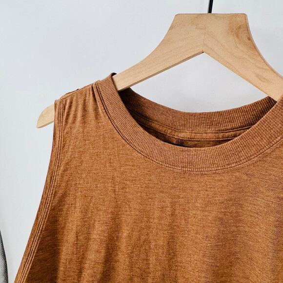 Lululemon All Yours Tank Heathered Copper Brown Earthy Casual Athletic Size 12 - Picture 5 of 7